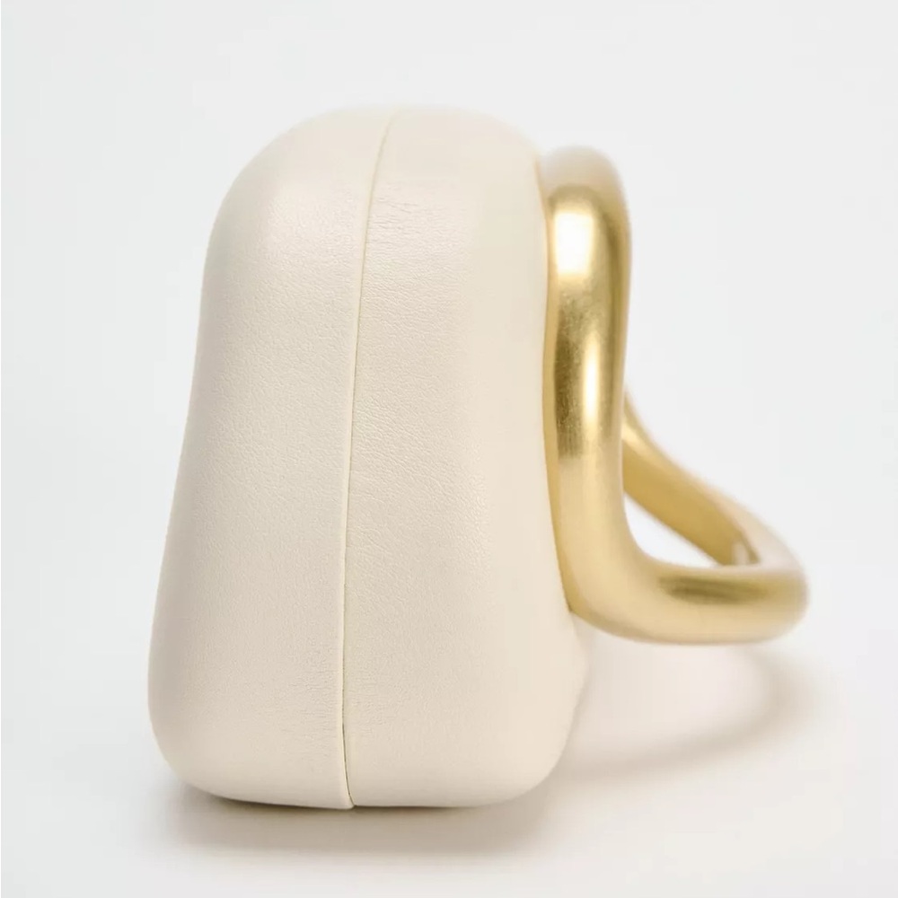 Zara Chic Cream and Gold Women's crossbody evening Bag - Picture 2 of 7